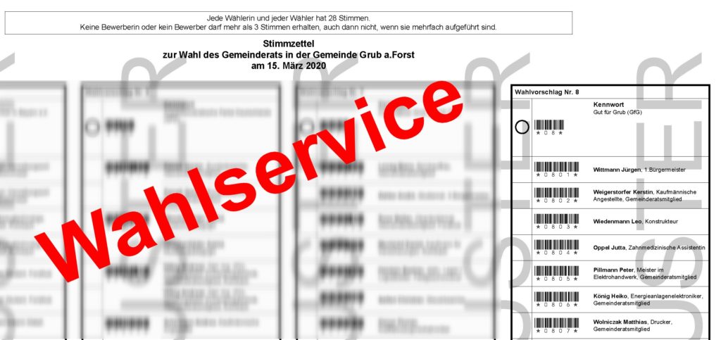 Wahl-Service - 23:36 Uhr - Jürgen bleibt Bürgermeister - GfG 41% (6 Sitze)
