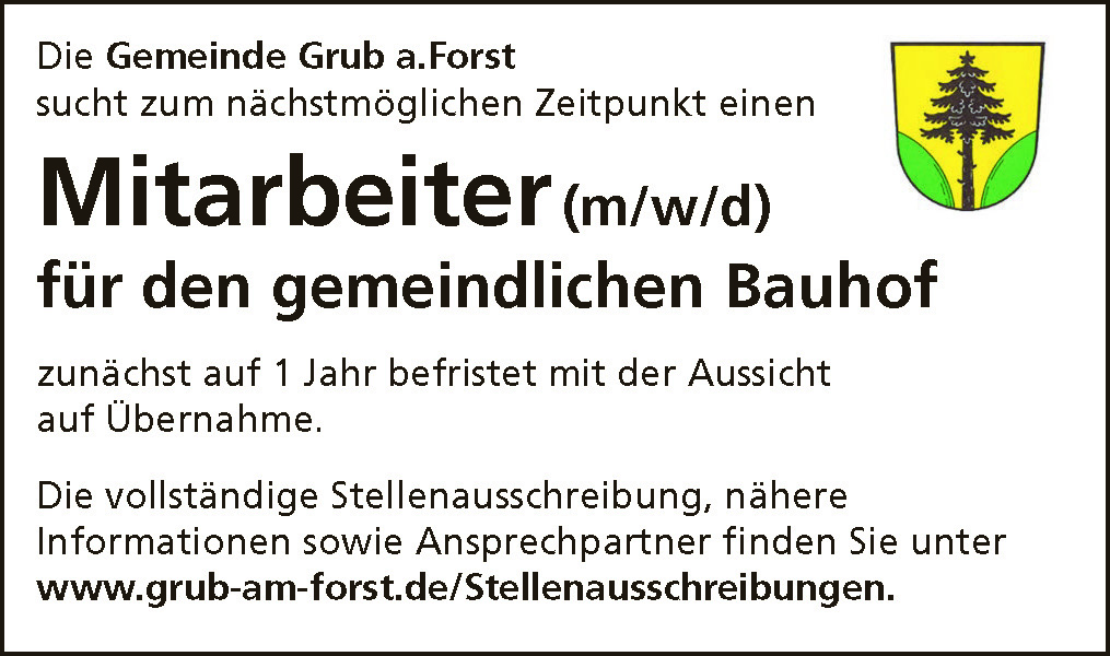 Mitarbeiter im Bauhof gesucht!!!